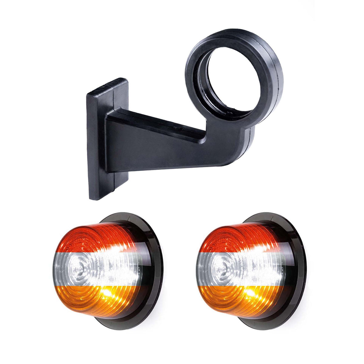 LED breedtelamp set 12-24v | dark |multicolour | 165mm paal