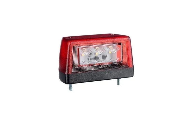 LED kentekenverlichting met rode markering 12-24v 0,5m kabel | MK-2300R