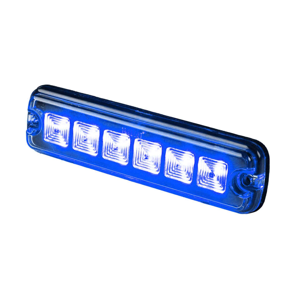 LED R65 Flitser 6-LED blauw 12-24v 200cm kabel