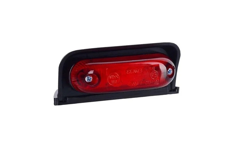 LED markeringslicht Rood met beugel | 12-24v | 50cm. kabel | MV-4050R