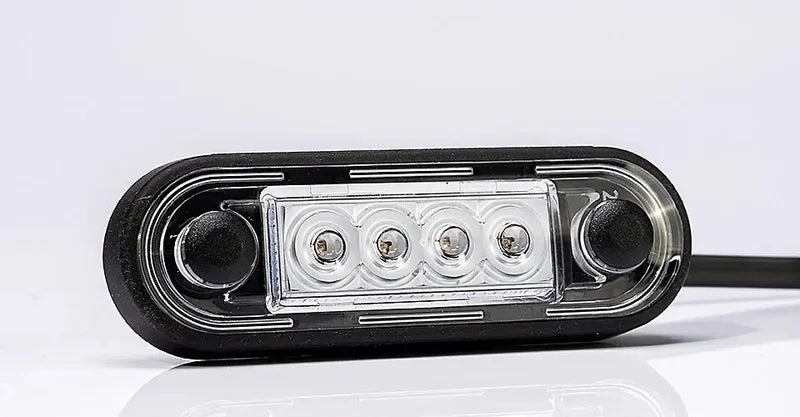 LED markeringslicht inbouw rood | 12-24v | 5m. kabel | MV-2400R-5M