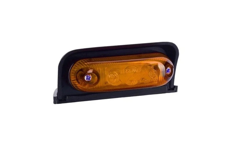 LED markeringslicht amber met beugel | 12-24v | 50cm. kabel | MV-4050A