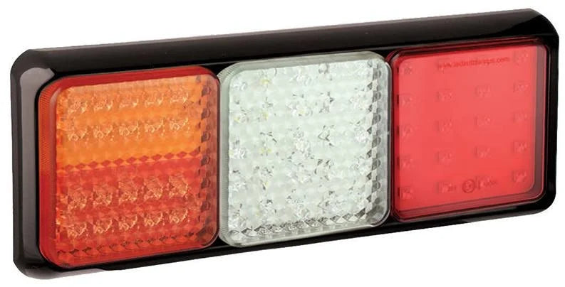 LED achterlicht met zwarte rand | 12-24v | 40cm. kabel | 100BSTIWFMLE