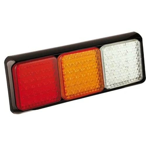 LED achterlicht met zwarte rand | 12-24v | 40cm. kabel | 80BRAWME