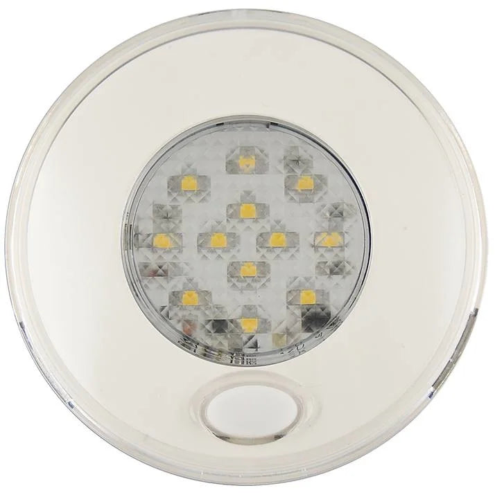 LED interieurverlichting | met schakelaar | witte behuizing | 12v | warm wit licht | 79WWR12