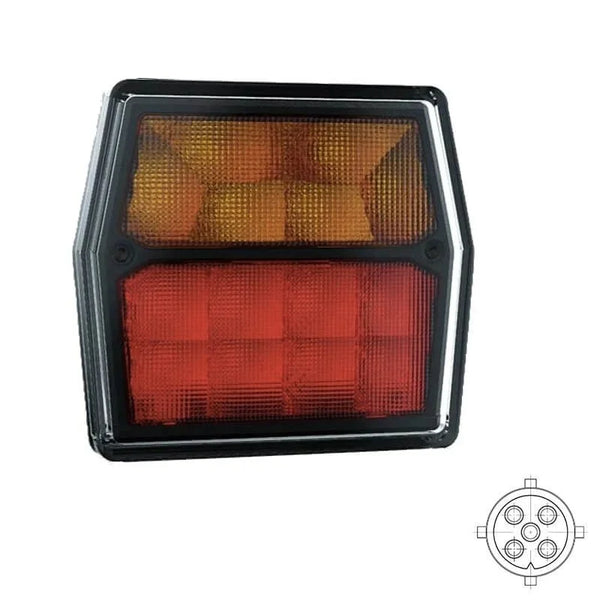 LED compact achterlicht | 12v | met kentekenverlichting 5-PIN | VC-2210B5