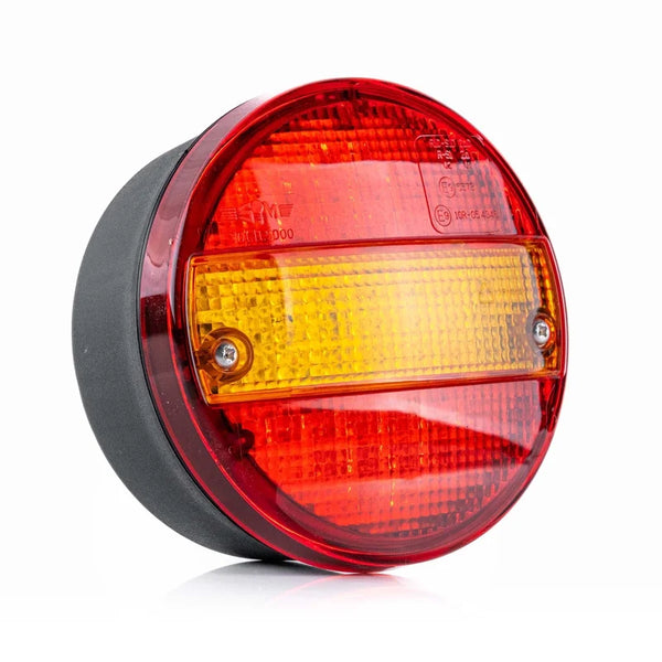 LED ADR achterlicht, rood-gele lens, D-homologatie, 12-24v | VC-5500