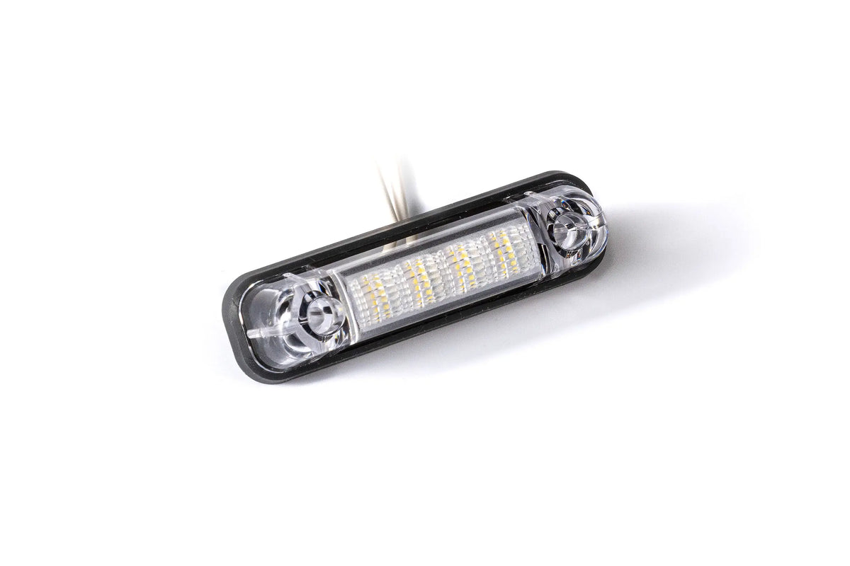 LED markeerlicht | wit | 12-24V | 0,15m. kabel | incl zwarte behuizing