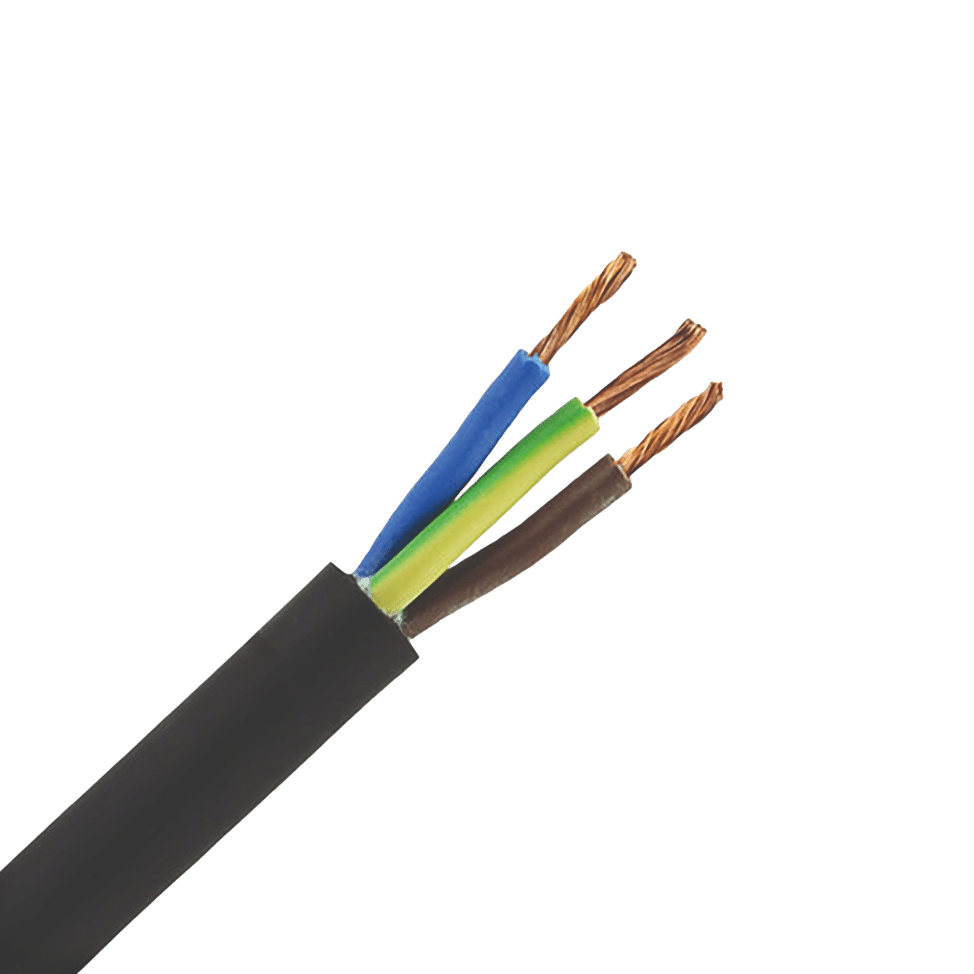 3-aderige kabel | 1,50mm² | blauw-bruin-geel|groen | 50m