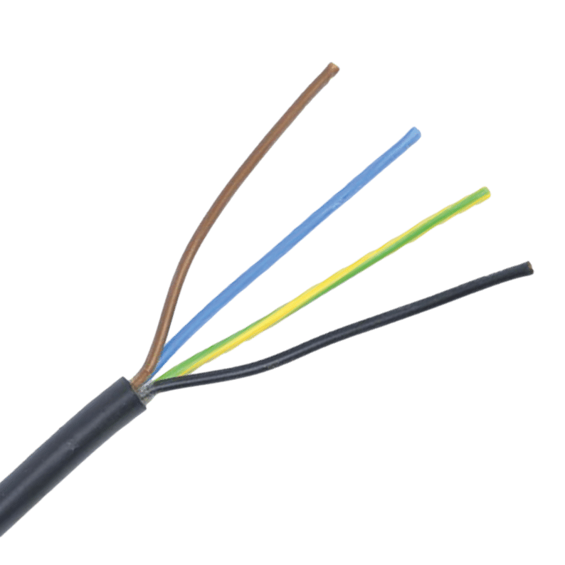 4-aderige kabel | 1,00mm² | zwart-bruin-blauw-geel|groen | 50m