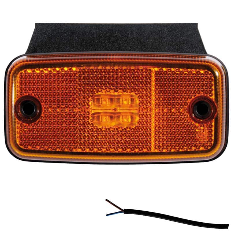LED markeringslicht amber | 12-24v | 50cm. kabel | M10MV-650A