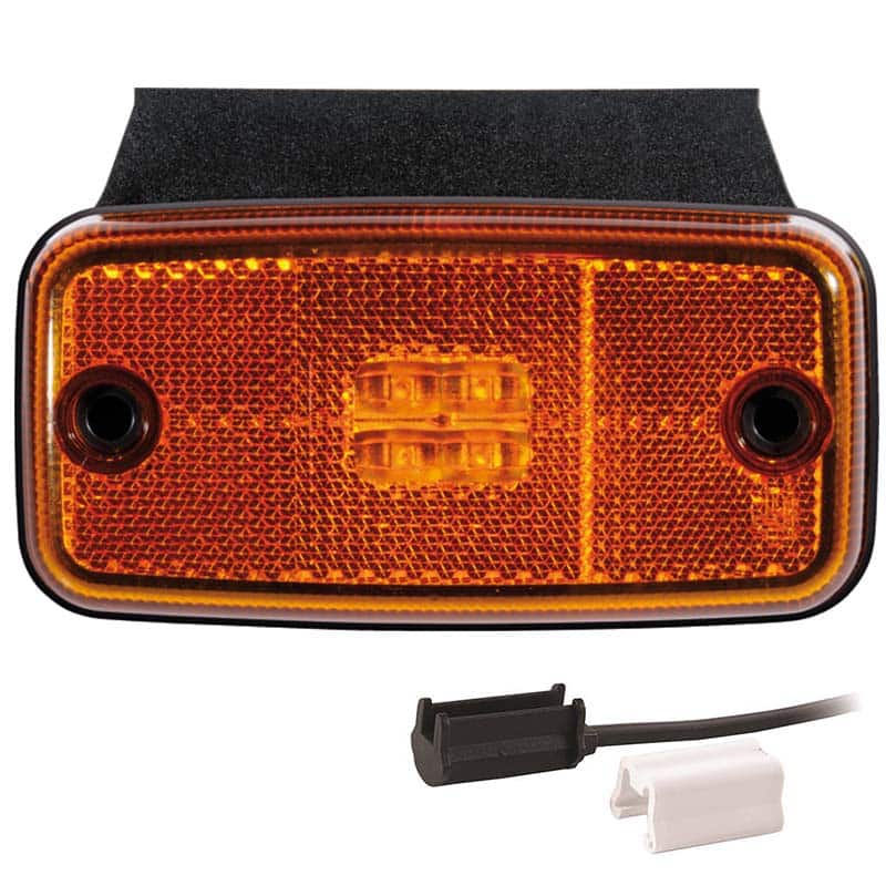 LED markeringslicht amber | 12-36v | 1,5mm². connector | M10MV-670A