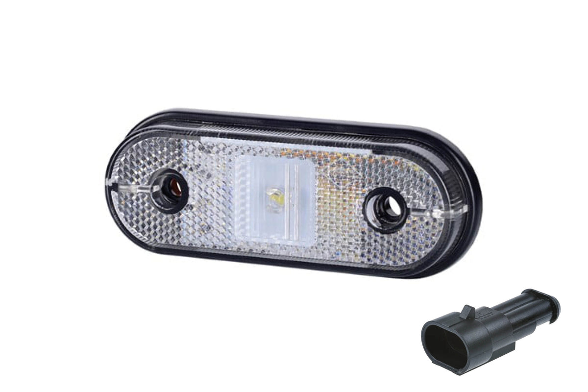 LED markeerlicht wit 12/36V 0,5m. kabel +Superseal