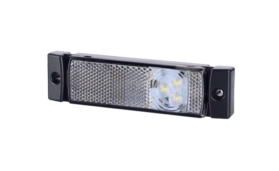 LED markeerlicht | wit | 12-24V | 0,45m. kabel