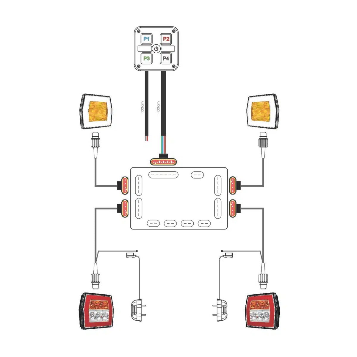 Minigraver verlichtingsset 12/24v incl. controlunit - PS-250KIT