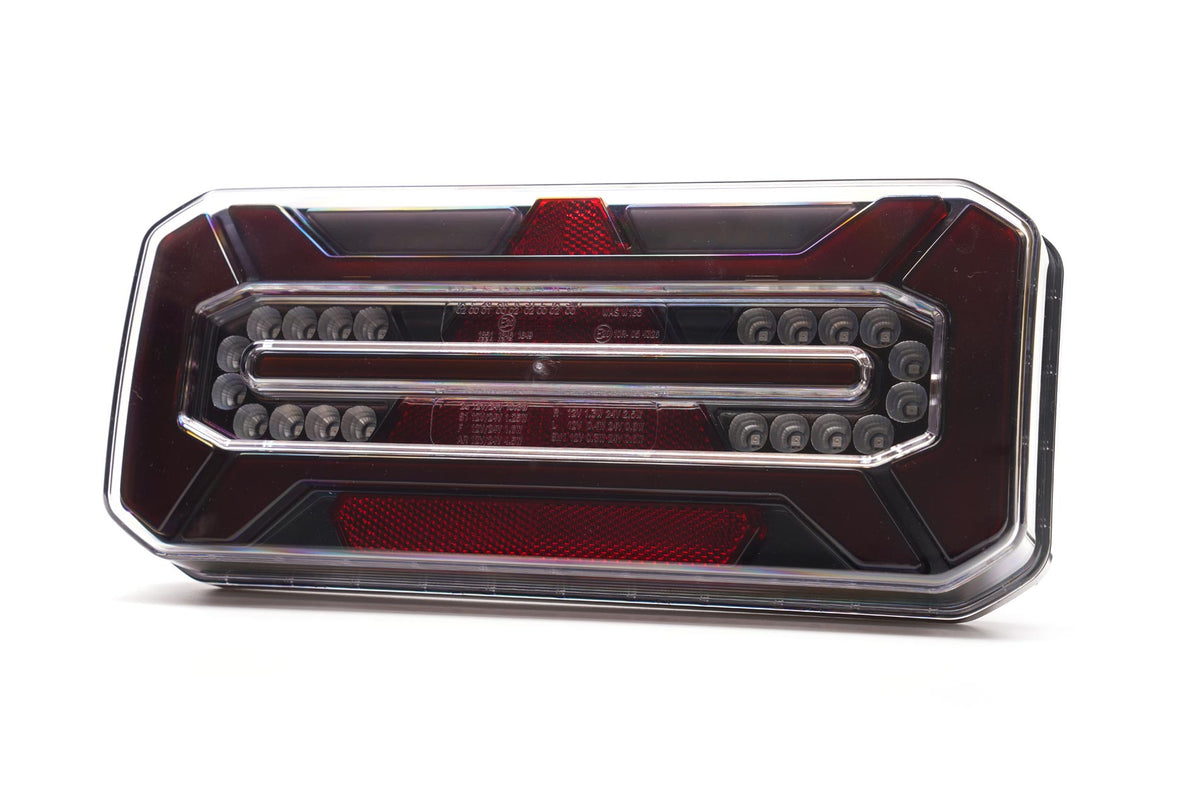 LED achterlicht Black links | 12-24v | 7-Pin's AMP