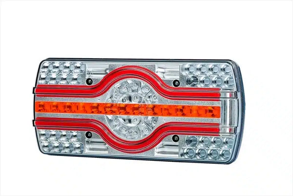 Links | LED neon achterlicht met kentekenlicht | 12-24v | 2,0m kabel | VC-3601