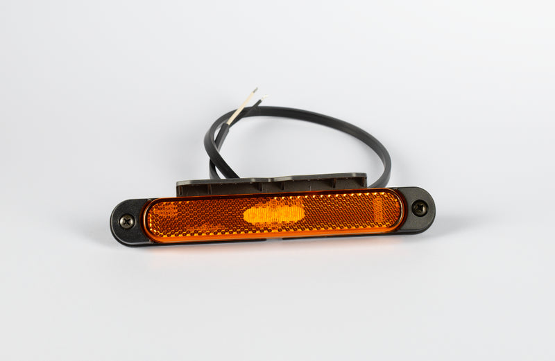 LED Slimline markeerlicht amber beugel 12-24v 50cm kabel | MV-6550A