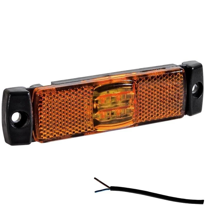 LED markeringslicht amber | 12-24v | 50cm. kabel | M10MV-100A