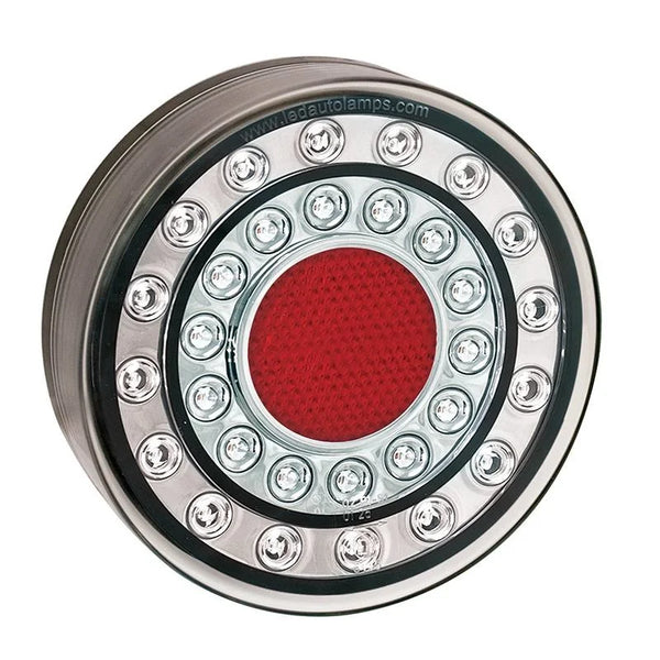 LED mistlicht in chroomlook | 12-24v | 40cm. kabel | MaXilamp1XCFE