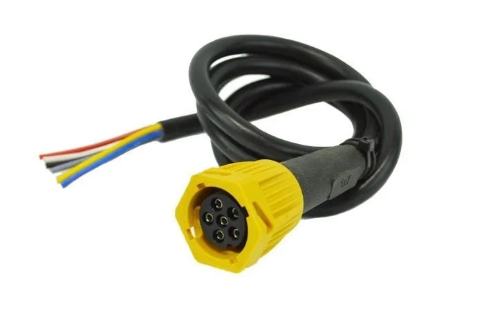 Links | 6-PIN bajonet aansluiting | met 200cm. kabel | V10AC-201B6