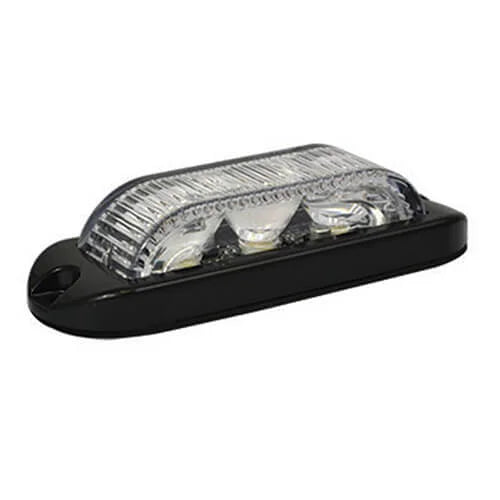 LED flitser 3 LED's | Amber | 180 graden | 10-30v | LED3DVA180