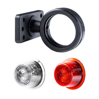 LED breedtelamp set 12-24v | rood-wit | korte paal