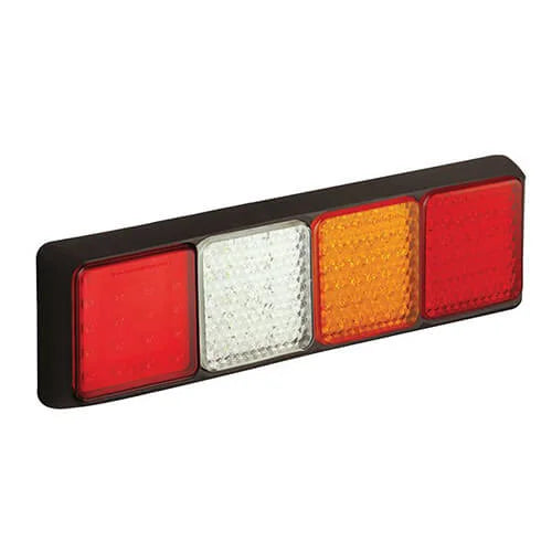 LED achterlicht met zwarte rand | 12-24v | 40cm. kabel | 80BFWARME