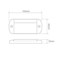 LED markeringslicht rood | 12-24v | 40cm. kabel | 44RME