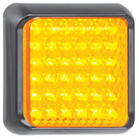 LED knipperlicht met zwarte rand | 12-24v | 40cm. kabel | 80AME
