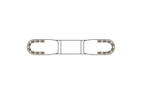 LED flitsbalk amber | 13 serie | ECE-R65 amber | 1000mm | 16 LED's | 13-00011-E