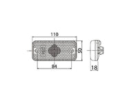 LED markeringslicht amber | 24v | 50cm kabel | 1,5mm² connector | D10493