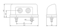 LED kentekenverlichting | 12-36v | M10KV-300