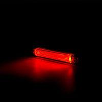 LED dark markeringslicht rood 12-24v 0,5m kabel
