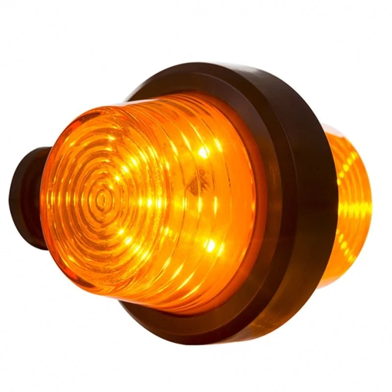LED pendellamp amber | korte steel | heldere lens | 12-24v | MB-1010A