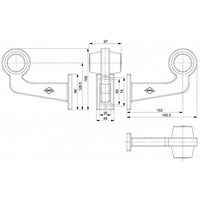 Rechts | LED pendellamp haakse steel | matte lens | 12-24v | MB-1022RW