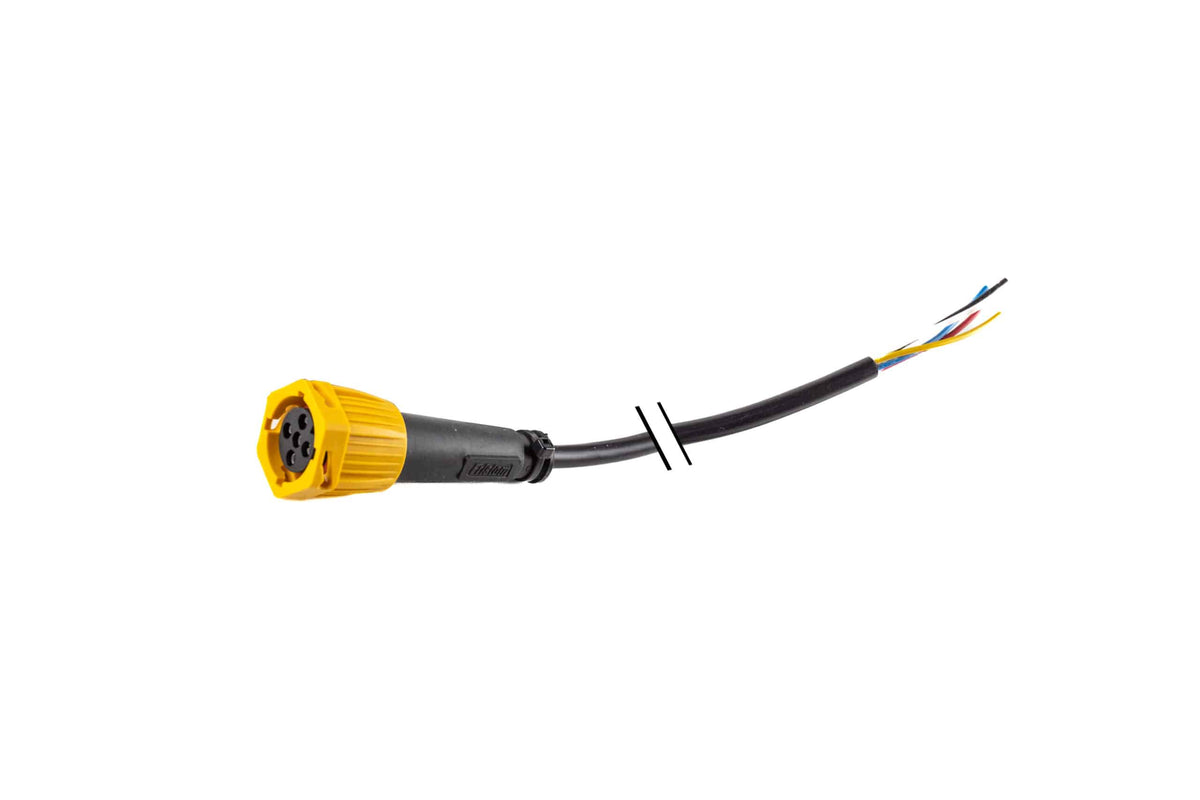 Links | 5-PIN bajonet aansluiting | met 200cm. kabel | V10AC-201B5