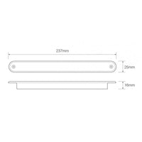LED knipperlicht slimline amber lens | 24v | 40cm. kabel | 235A24