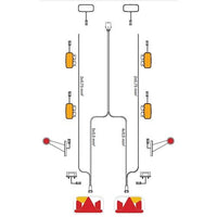 Kabelboom 5-pins, 15,0m lang met 6,0m DC-kabel & 7-polige