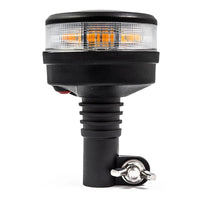 LED R65 Zwaailamp amber met heldere lens | 12-24v | DIN-voet | S07ZL602AC