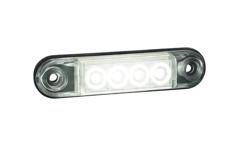 LED markeringslicht wit met beugel | 12-24v | 50cm. kabel | MV-4400W