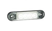 LED markeringslicht wit met beugel | 12-24v | 50cm. kabel | MV-4400W