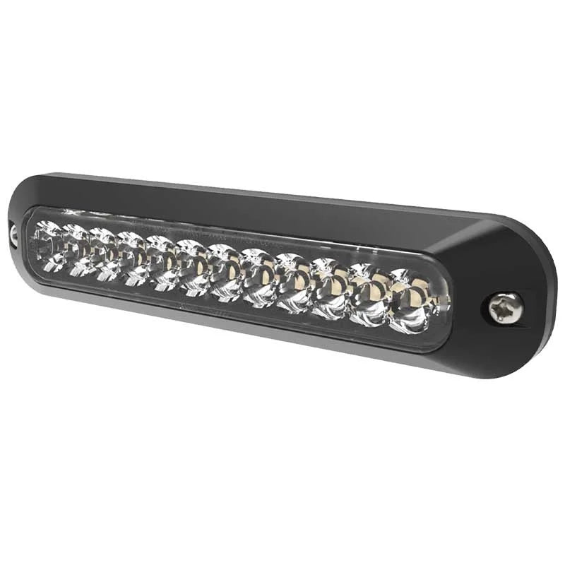 LED flitser | R65 | amber | wit (split) 8-LED | 12-24v | ED3755AC