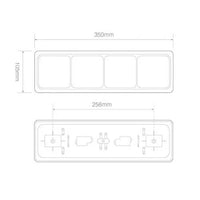 LED achterlicht met zwarte rand | 12-24v | 40cm. kabel | 80BFARRME