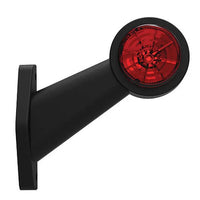 Links | LED breedtelamp | schuine steel | 12-24v | 20cm. kabel | M10BV-301RW