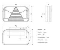 Rechts | LED achterlicht zonder kentekenlicht | 12-36v | 100cm. kabel | V10C5-512