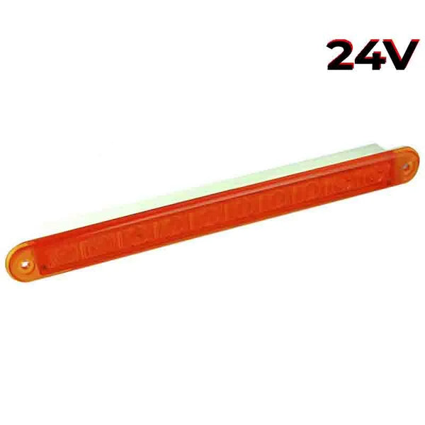 LED knipperlicht slimline amber lens | 24v | 40cm. kabel | 235A24