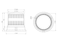 R65 LED zwaailamp, amber-hoog 12-24v, 3-boutsmontage | S07ZL702A