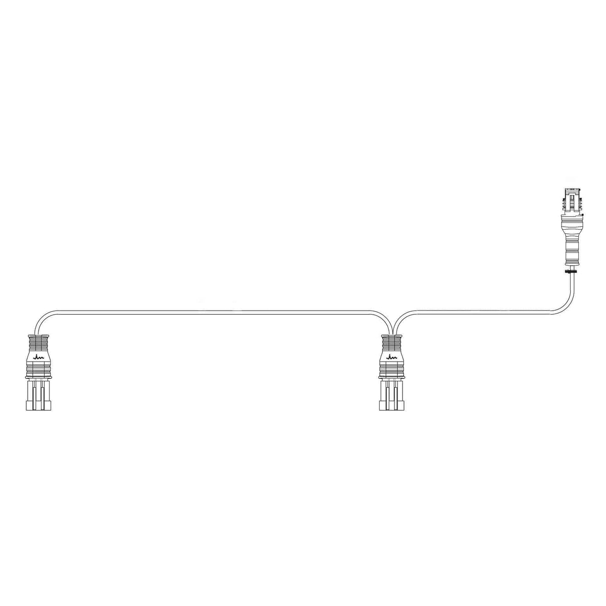 Y-kabel Superseal tbv. Flitser 1x 2-PIN | 2x 3-PIN
