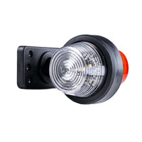 LED breedtelamp set 12-24v | rood-wit | korte paal
